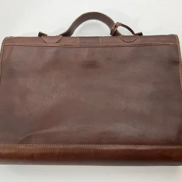 VTG Sudhaus 80's Leather Briefcase Key Detachable Strap Minimalist Old Money - Picture 11 of 17